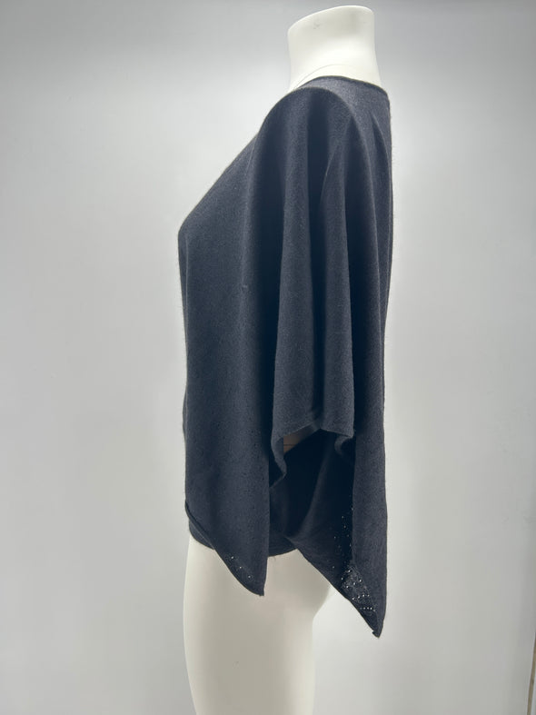 Top ample noir en cachemire