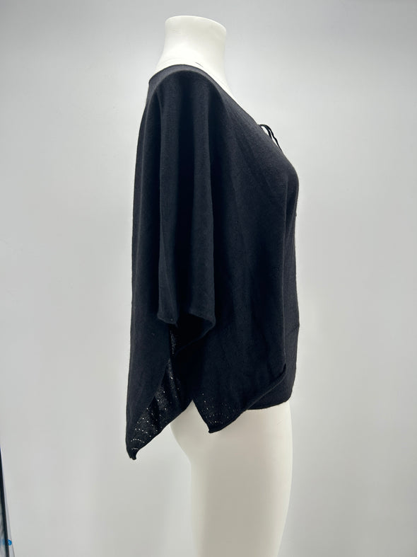 Top ample noir en cachemire
