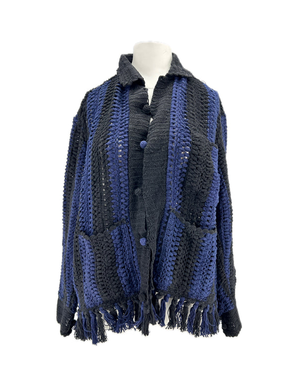 Cardigan bicolore