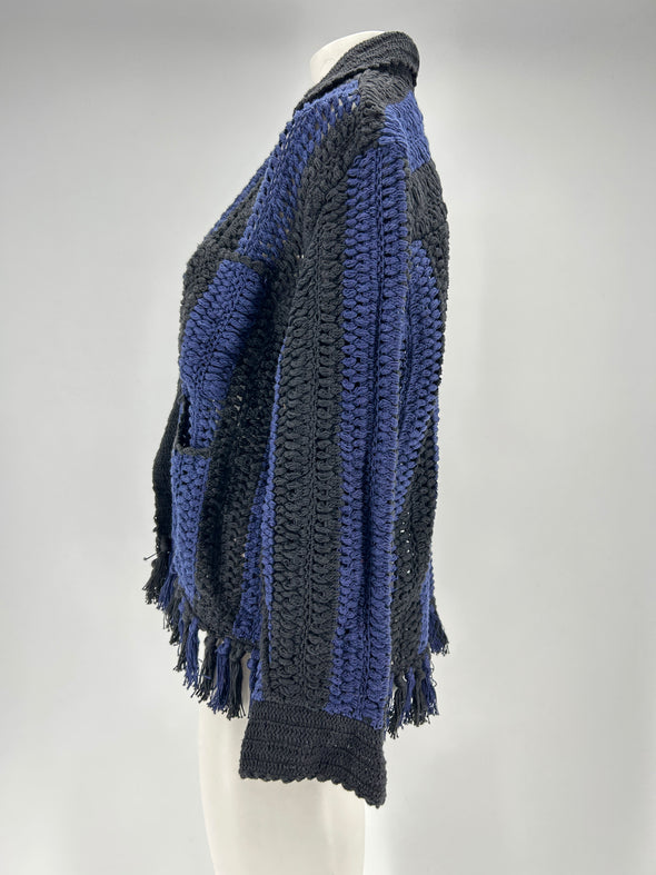 Cardigan bicolore