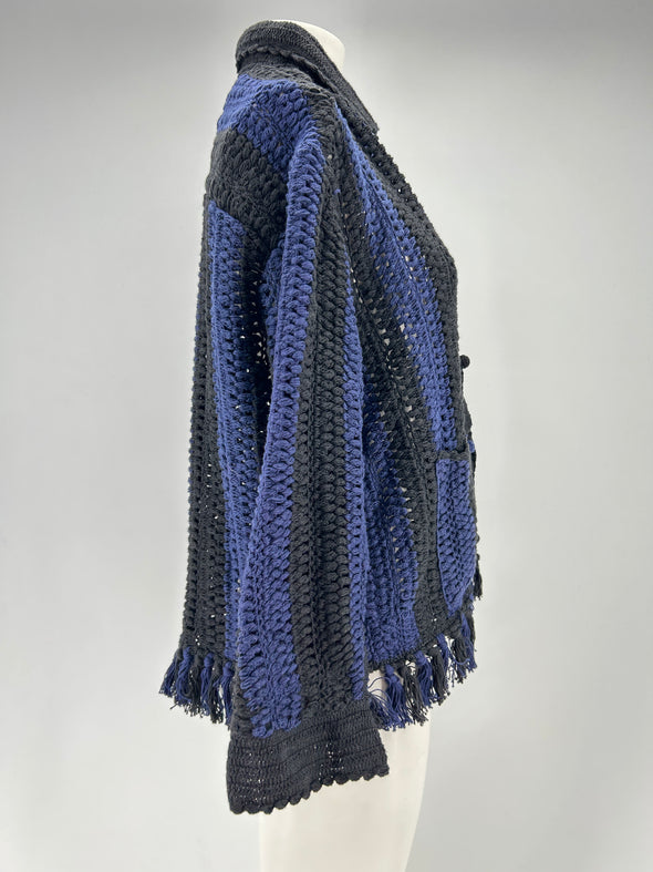 Cardigan bicolore