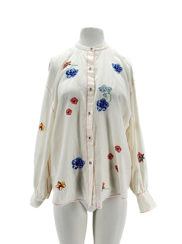 Blouse en soie blanche