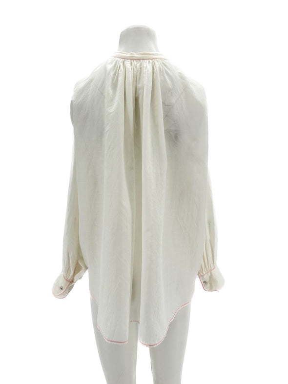 Blouse en soie blanche