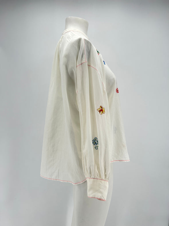 Blouse en soie blanche