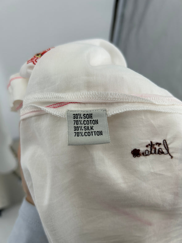 Blouse en soie blanche