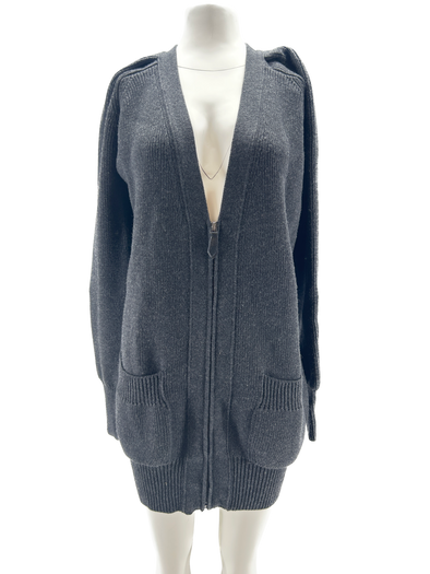 Gilet gris zippé