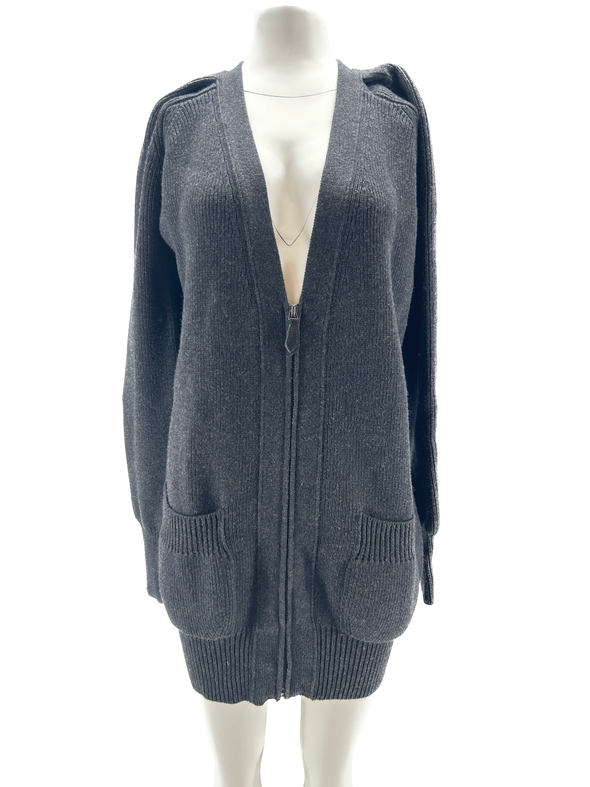Gilet gris zippé