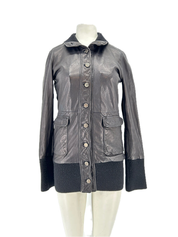 Veste en cuir synthétique