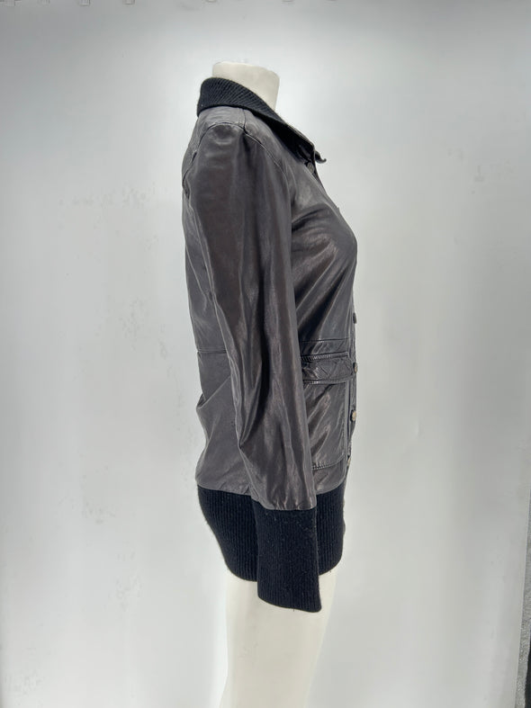 Veste en cuir synthétique