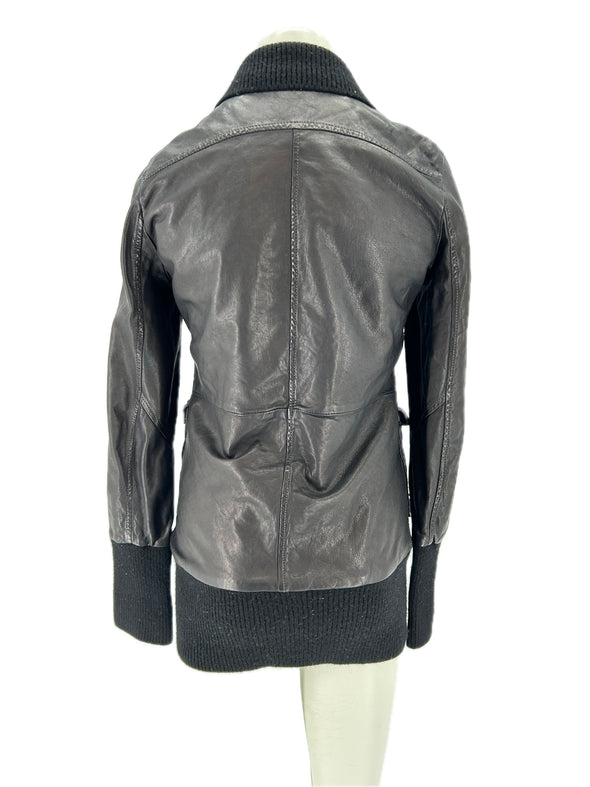 Veste en cuir synthétique