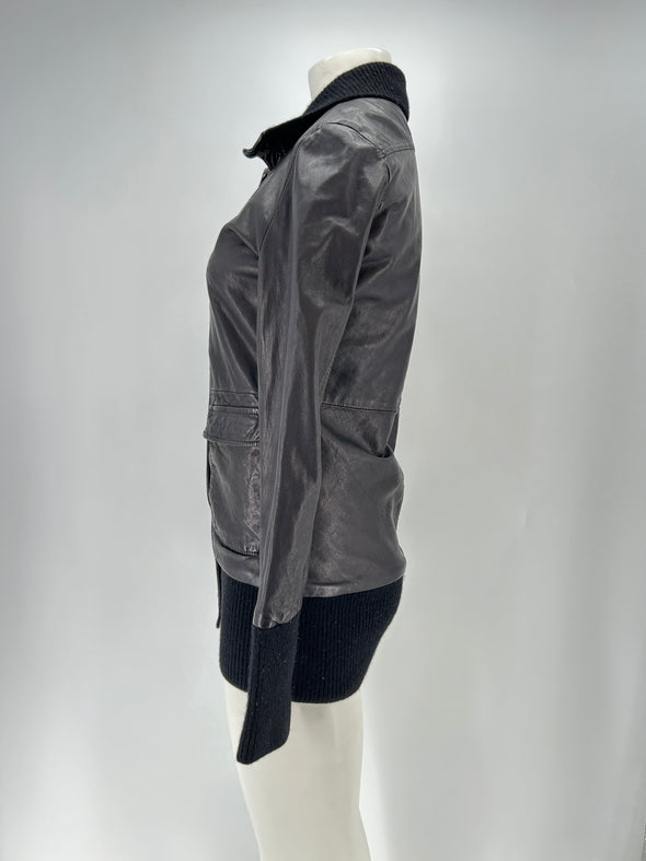 Veste en cuir synthétique