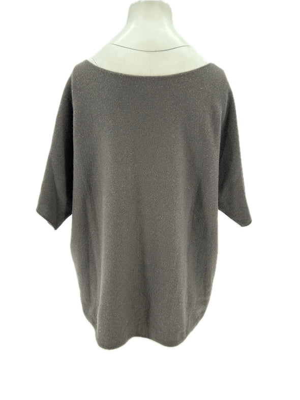 Top en cachemire gris