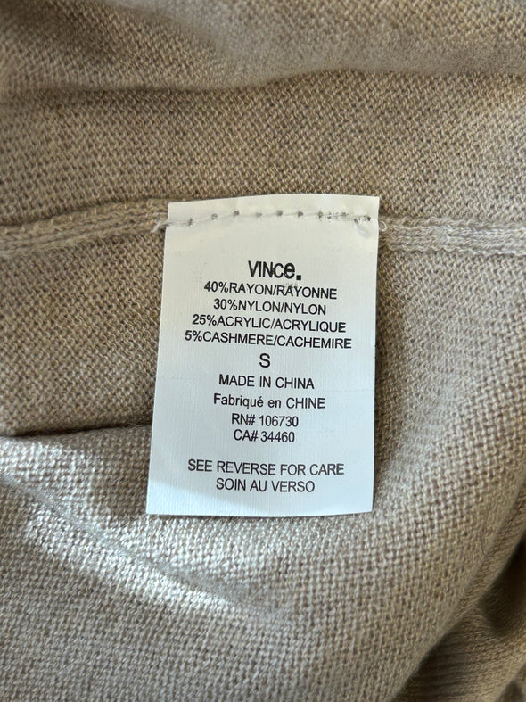 Top en cachemire beige