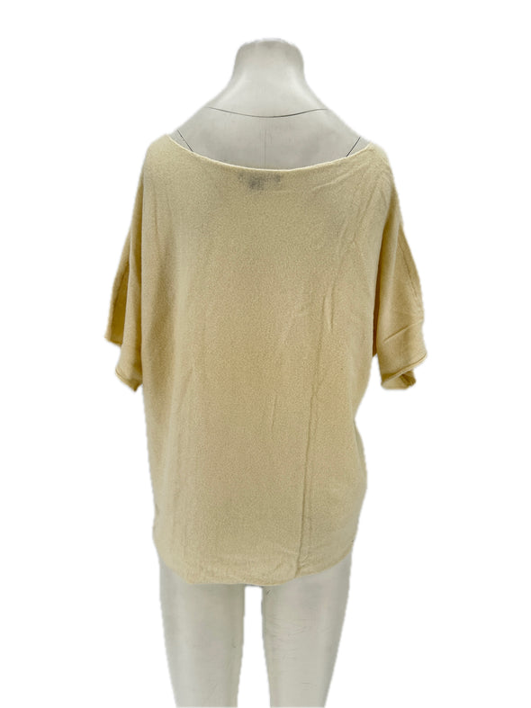 Top en cachemire crème