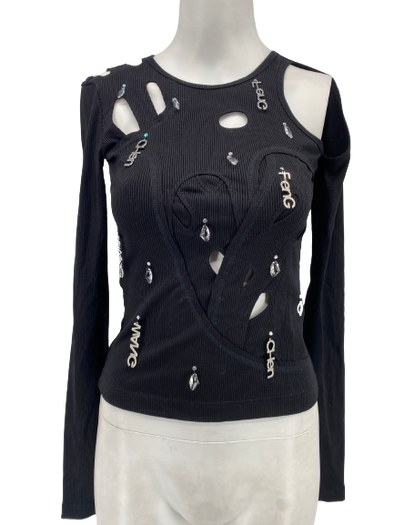 Top manches longues à trous