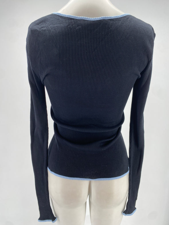 Cardigan noir à noeuds