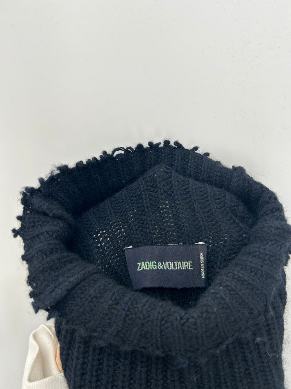 Pull col roulé en laine