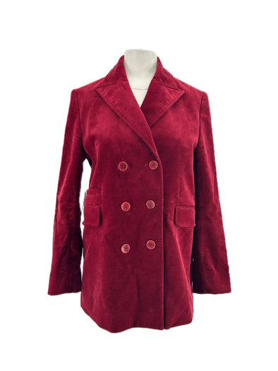 Blazer en velours rouge