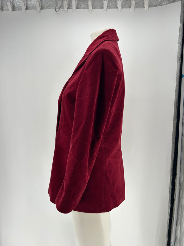 Blazer en velours rouge