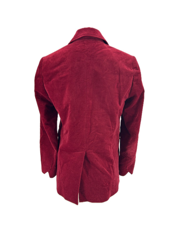 Blazer en velours rouge