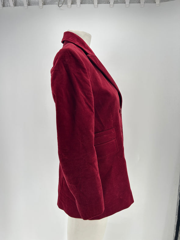 Blazer en velours rouge