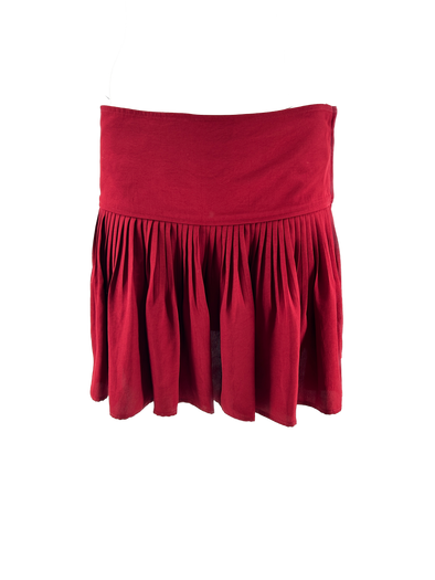 Jupe plissée rouge