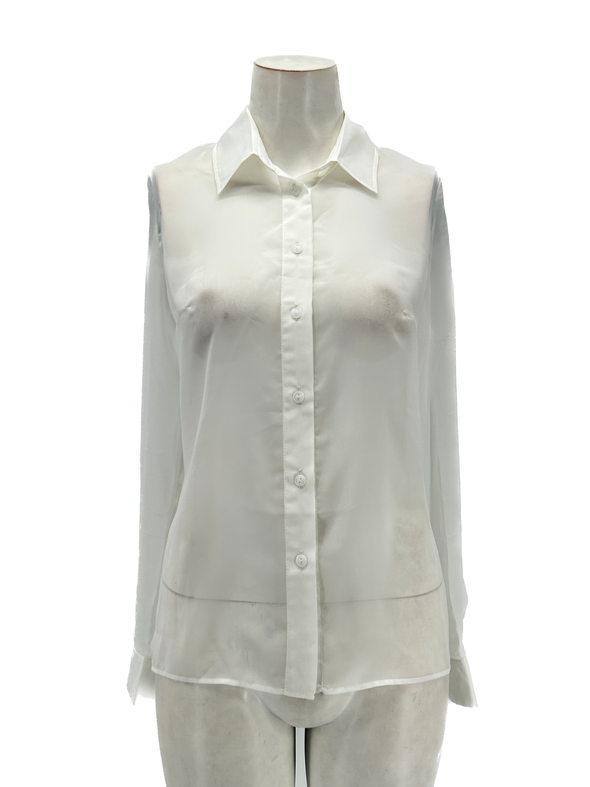 Chemise transparente blanche hotsell