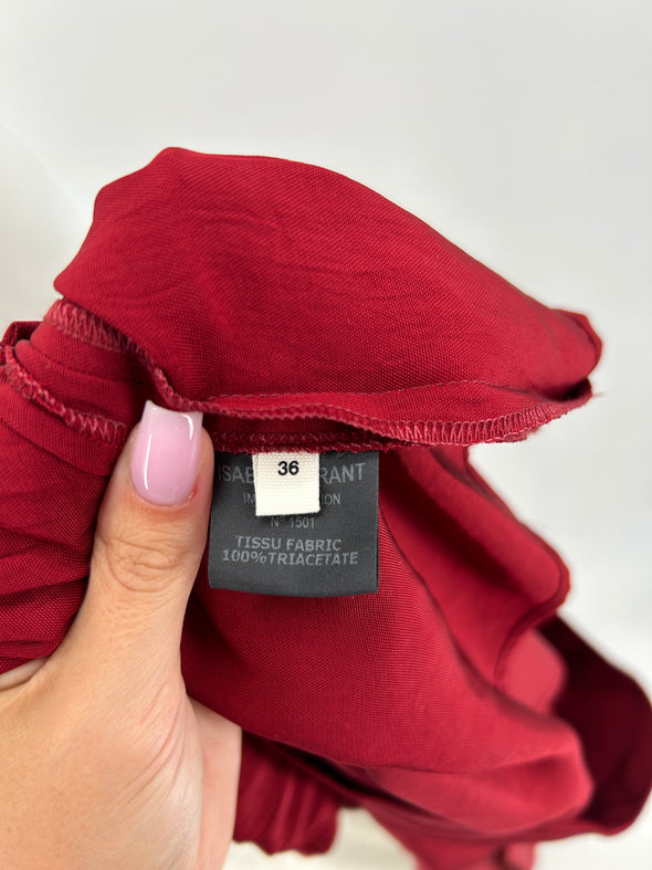 Jupe plissée rouge