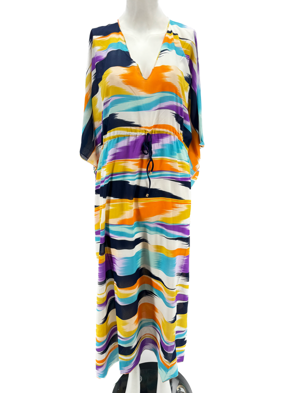 Robe longue multicolore