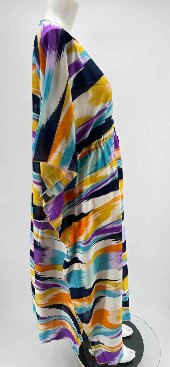 Robe longue multicolore
