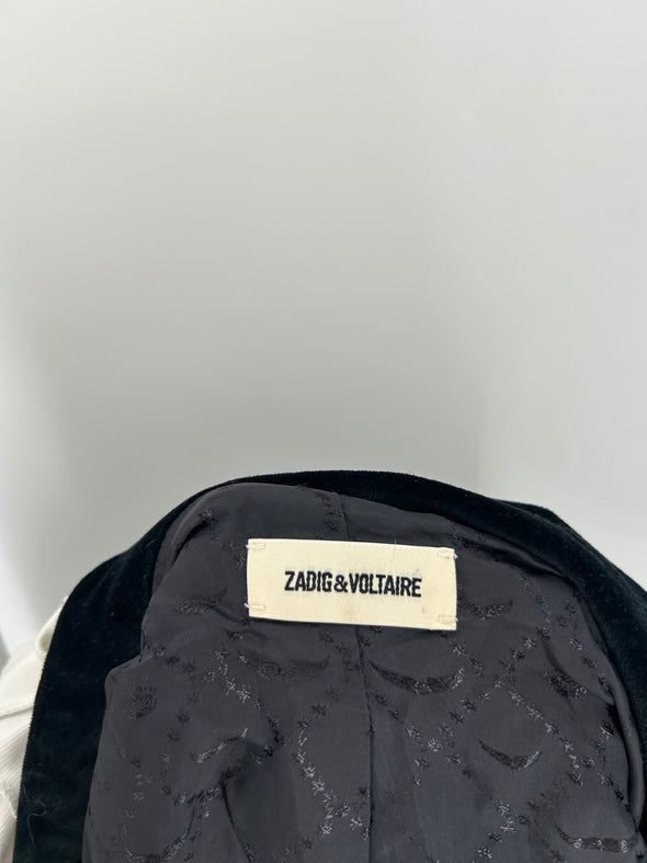 Blazer en velours noir