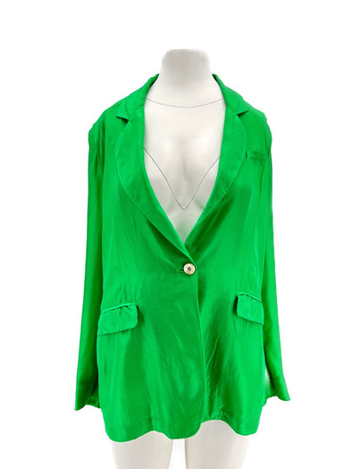Blazer en soie vert