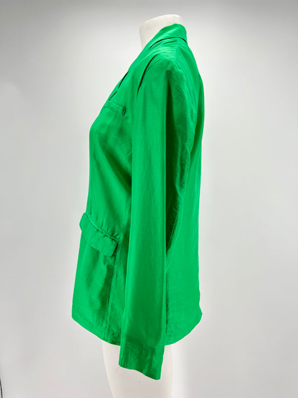 Blazer en soie vert
