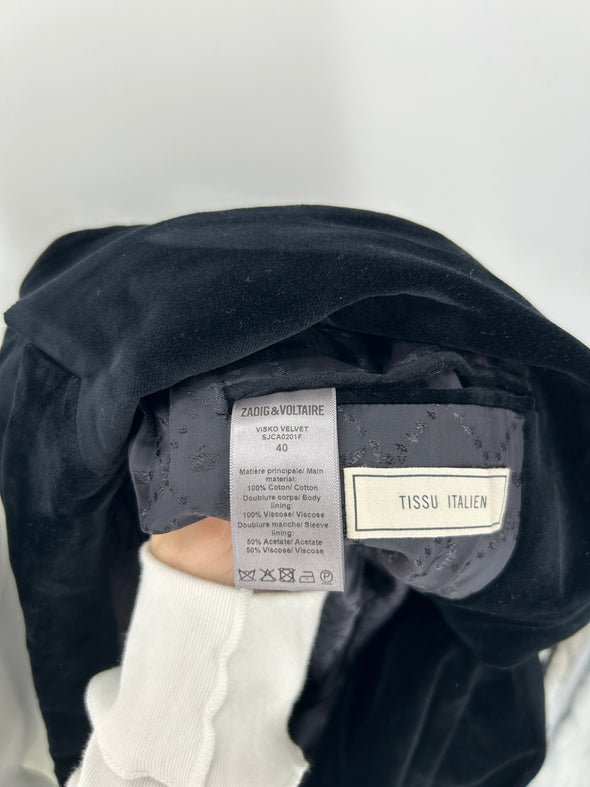Blazer en velours noir