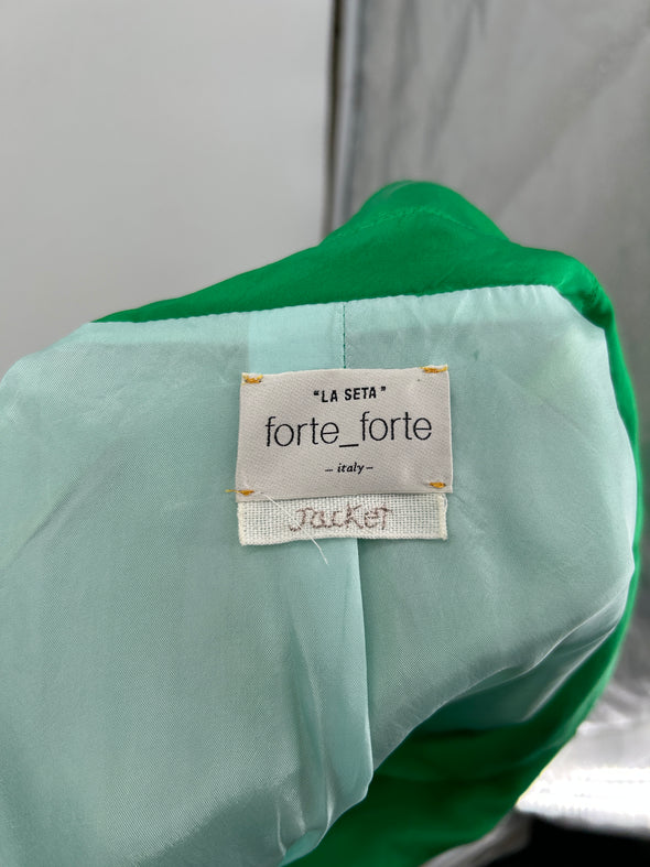 Blazer en soie vert