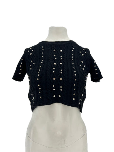 Top en maille et strass