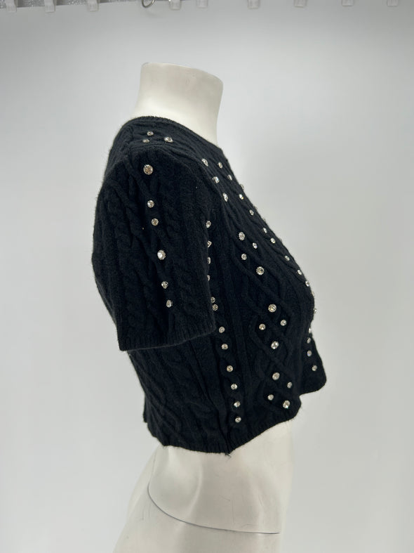 Top en maille et strass