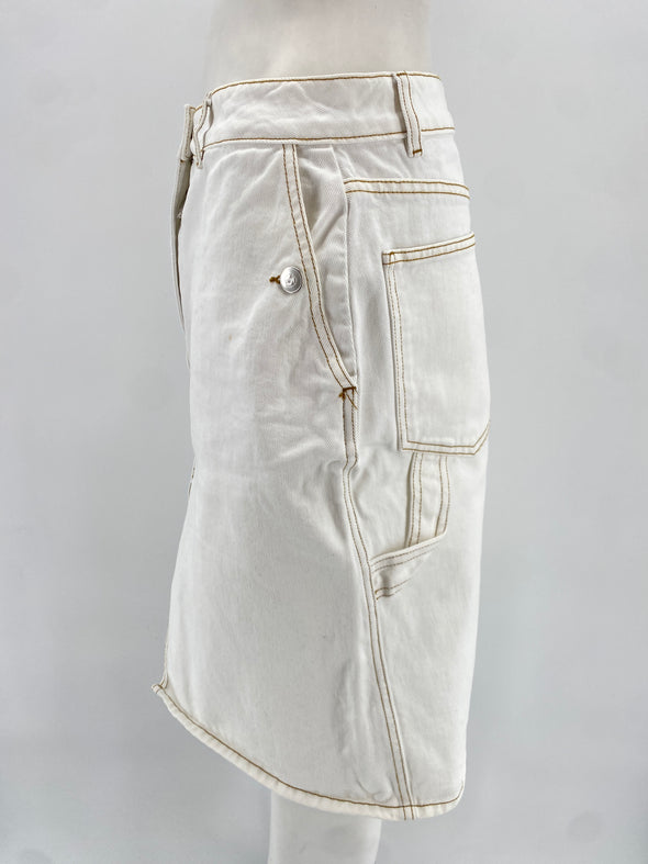 Jupe en denim blanc