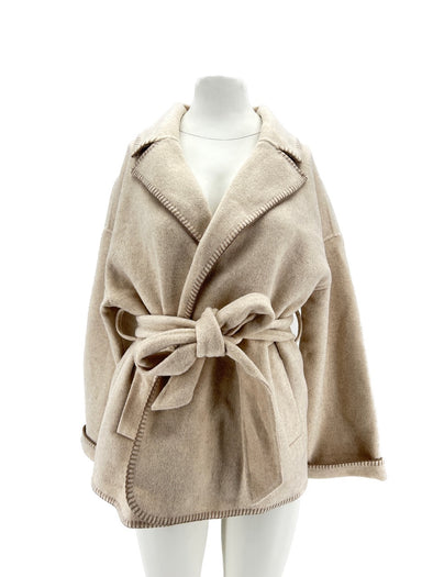 Manteau en laine beige