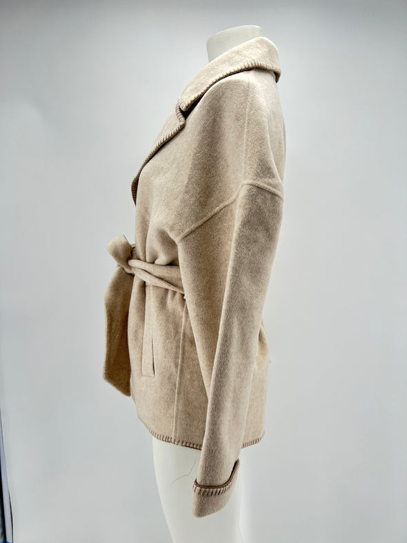 Manteau en laine beige