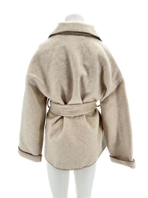 Manteau en laine beige