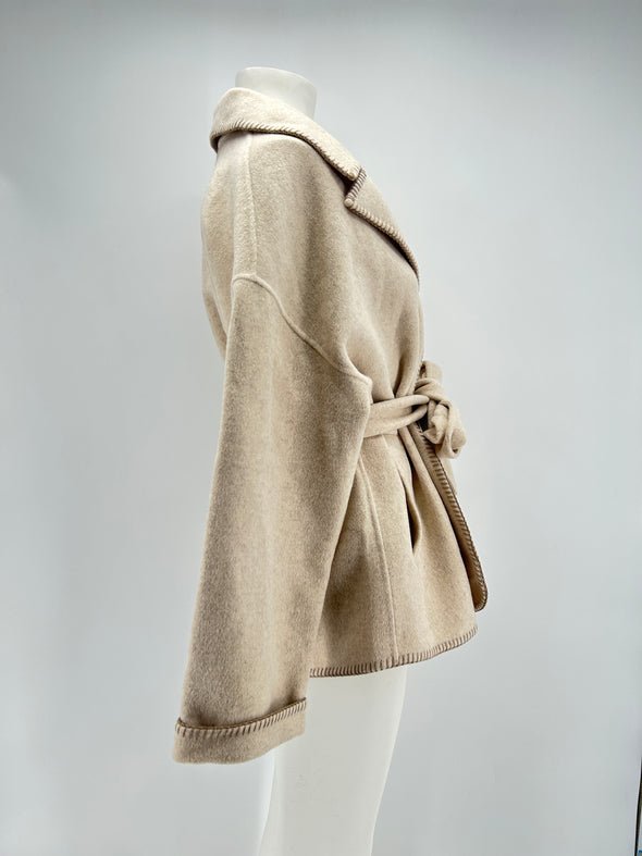 Manteau en laine beige