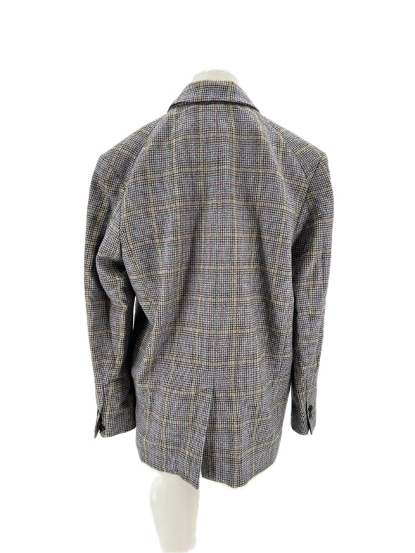Blazer en laine à carreaux