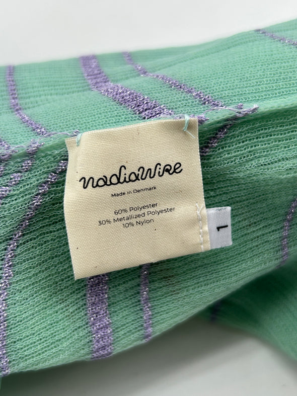 Robe transparente verte à rayures "Sweet secret"