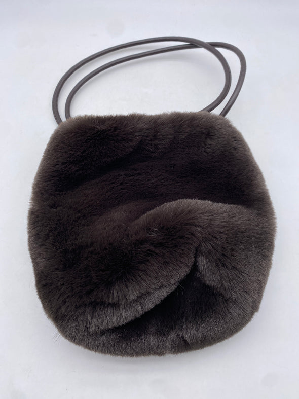 Sac fourrure synthétique marron