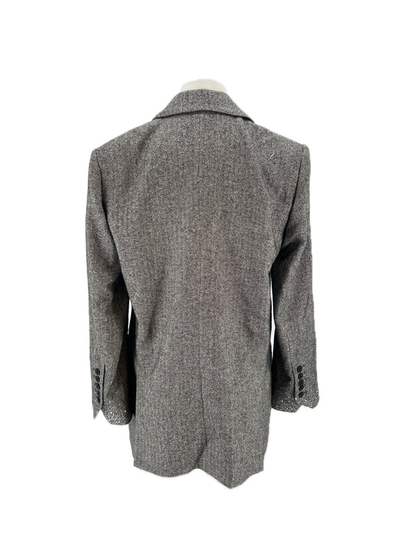 Blazer gris en laine mélangée