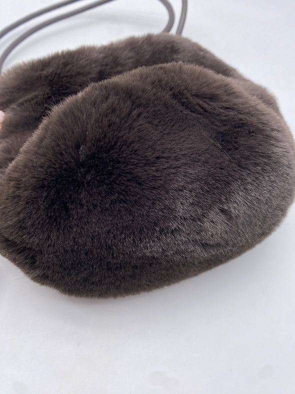 Sac fourrure synthétique marron