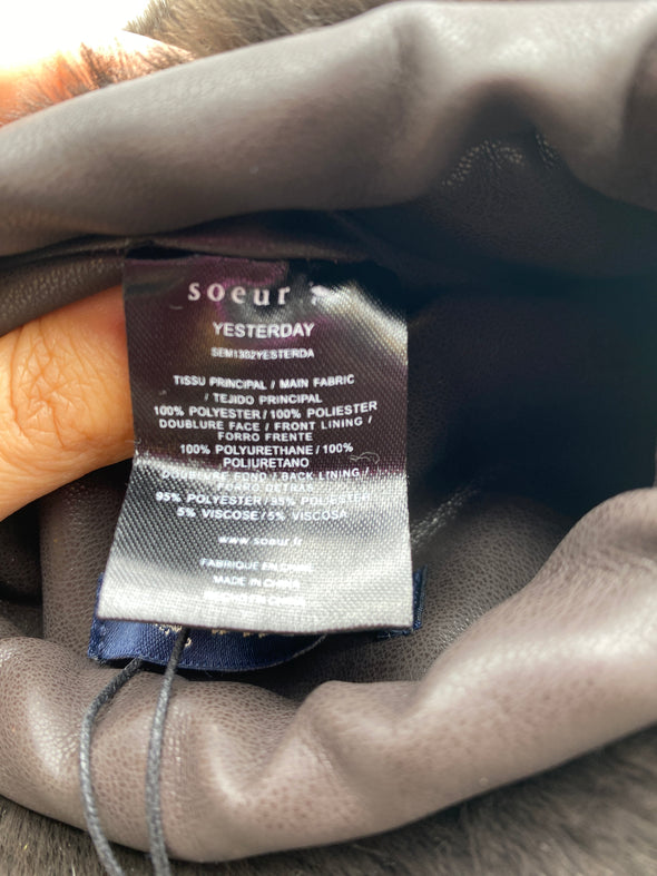 Sac fourrure synthétique marron