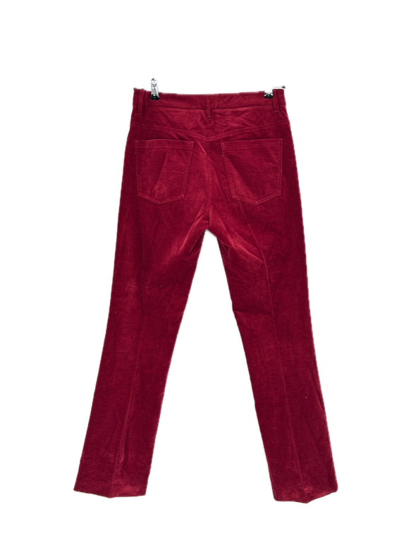 Pantalon en velours rouge