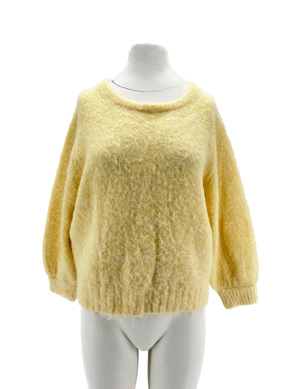 Pull en laine jaune